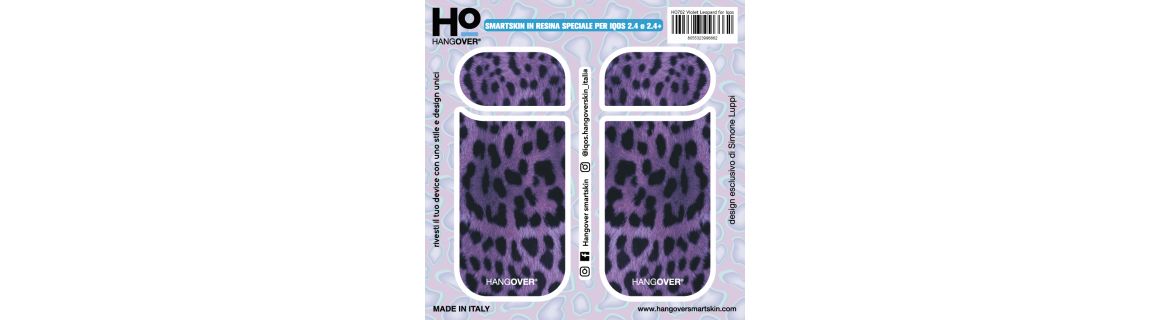 Leopard Violet  - Cover SmartSkin Adesiva in Resina Speciale per Iqos 2.4 e 2.4 plus by Hangover package