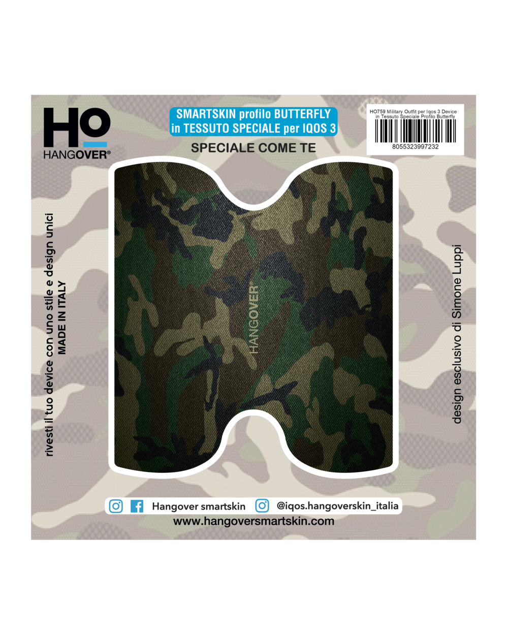 Military Outfit - Hangover Cover SmartSkin in Special Textile for Iqos 3